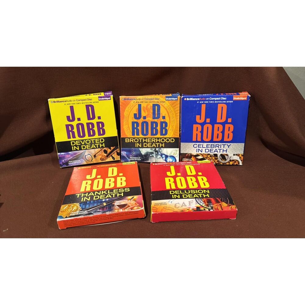 Lot of 5 J.D. Robb Unbridged CD Audiobook